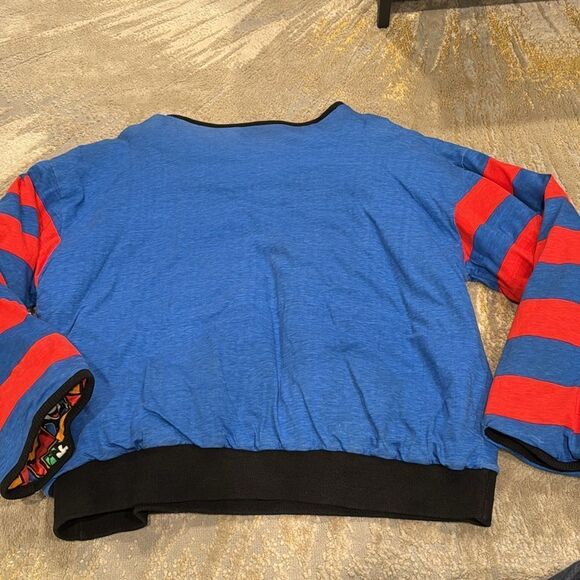 VTG Disney Reversible Sweatshirt AOP Donald Duck Mickey Mouse Puffer M / L Adult - Picture 4 of 12
